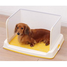 IRIS SKT-430 高身有隔狗廁所(黃色)